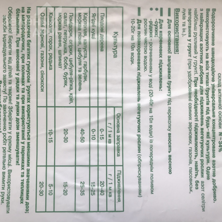 Аміачна селітра (нітрат амонію) / азотне добриво фото 3