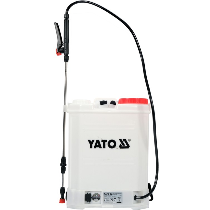 Обприскувач акумуляторний вид сонячної батареї YATO / 12 В, 8 Агод, продуктив- 3.1 л/хв фото 3