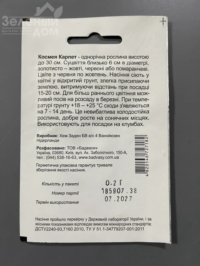 Космея компактная Карпет (смесь) фото 2